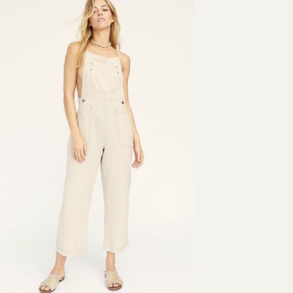 Free People Linen Overall